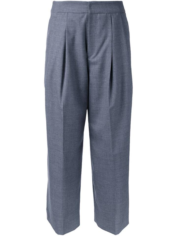 Cityshop Cropped Trousers, Women's, Size: 36, Grey, Wool