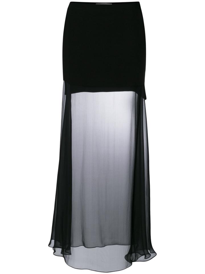 Givenchy Sheer Maxi Skirt - Black