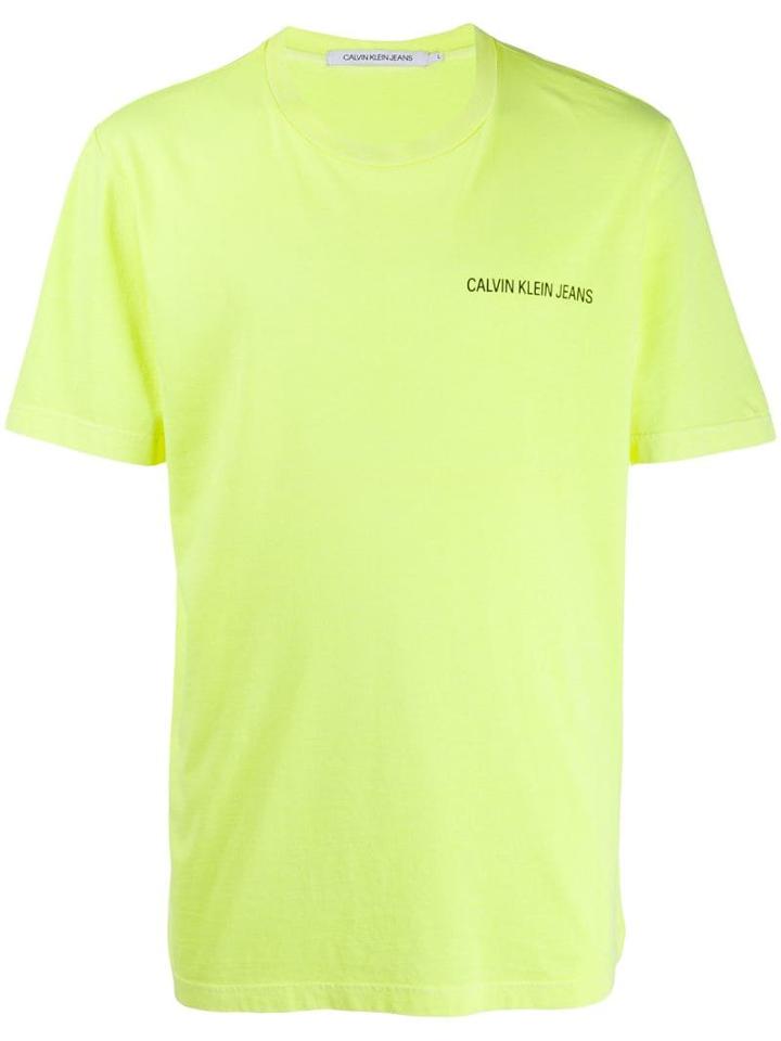 Calvin Klein Jeans Printed Logo T-shirt - Yellow