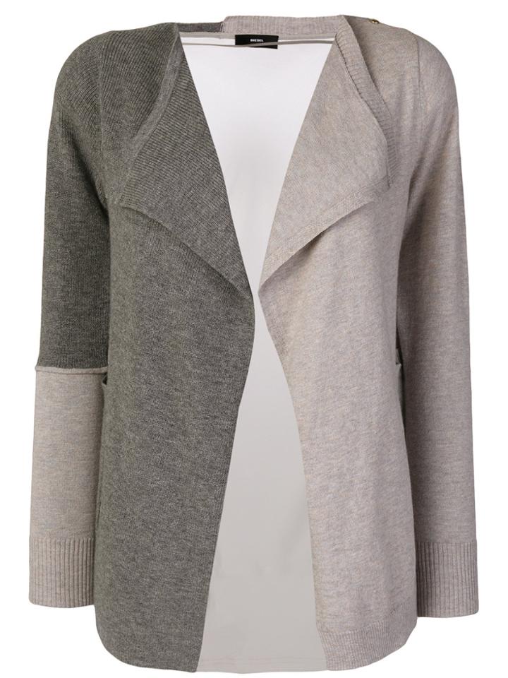 Diesel Colour Block Cardigan - Grey