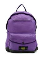 Stone Island Junior Teen Logo Backpack - Purple