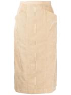 Maryam Nassir Zadeh Corduroy High-rise Pencil Skirt - Brown