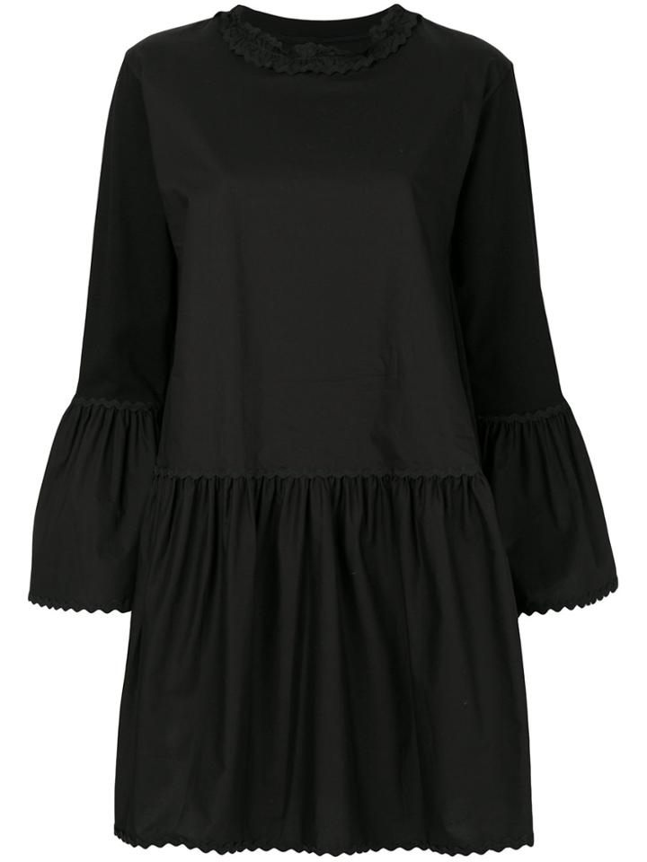 Mm6 Maison Margiela Flared Sleeve Dress - Black