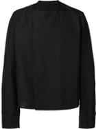 Haider Ackermann Off Centre Fastening Shirt, Men's, Size: 48, Black, Cotton