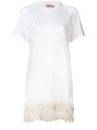 Twin-set Lace Hem Dress - White