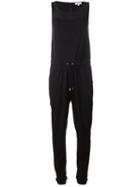 Michael Michael Kors Jumpsuit With Tapered Leg And Drawstring Waist, Women's, Size: Small, Black, Polyester/spandex/elastane