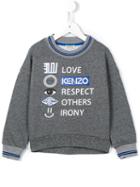 Kenzo Kids Symbols Print Sweatshirt, Boy's, Size: 12 Yrs, Grey