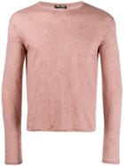 Miu Miu Pre-owned Floral Hand Printed Longsleeved T-shirt - Pink
