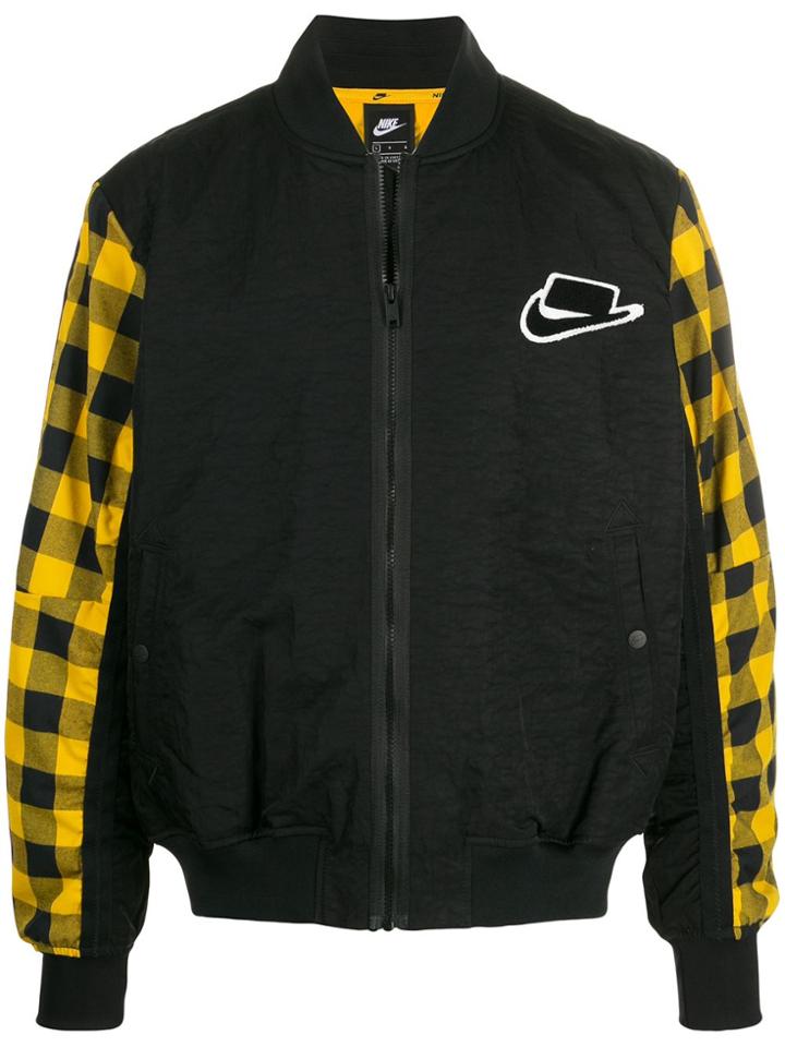 Nike Nsw Check-sleeves Bomber Jacket - Black
