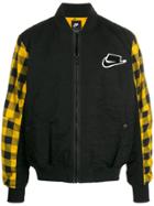 Nike Nsw Check-sleeves Bomber Jacket - Black