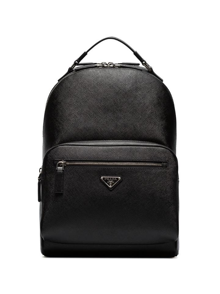 Prada Front Pocket Backpack - Black