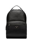 Prada Front Pocket Backpack - Black