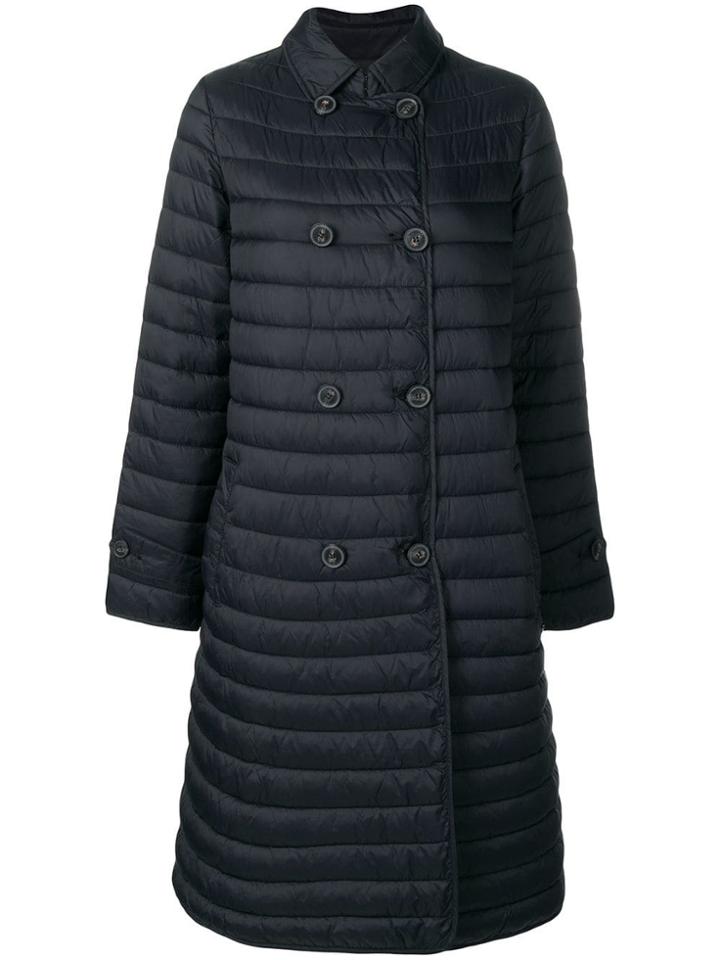 Emporio Armani Padded Long Coat - Blue