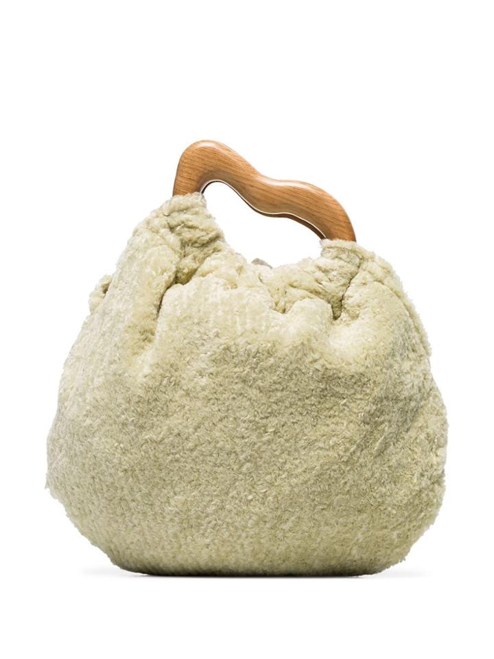 Nanushka Light Green Mini Mahala Tote Bag