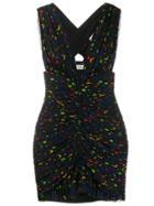 Saint Laurent Constellation Mini Dress - Black
