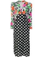 Rixo Floral Spot Print Maxi Dress - Black
