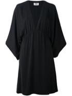 Sonia By Sonia Rykiel Knee Length Charmeuse Dress, Women's, Size: 40, Black, Polyester