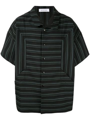Kiko Kostadinov Striped Boxy Shirt - Black