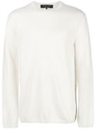 Comme Des Garçons Homme Plus Contrast Side Stripe Jumper - White