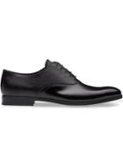 Prada Dual-texture Oxford Shoes - Black