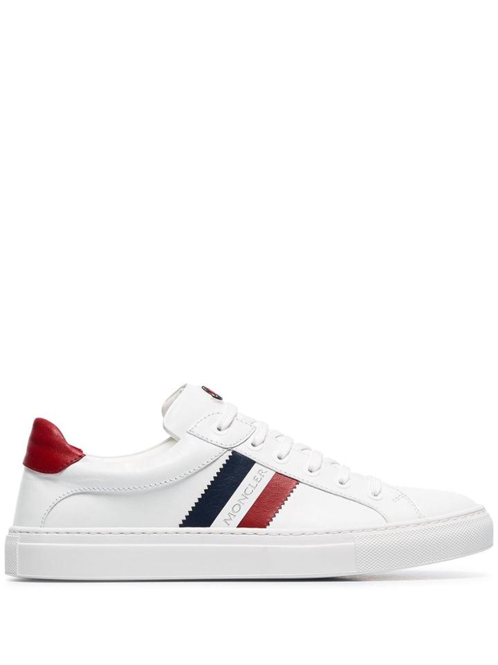 Moncler White Leni Leather Sneakers
