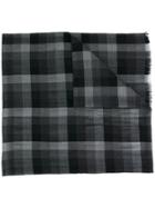 Ermenegildo Zegna Checked Scarf - Black