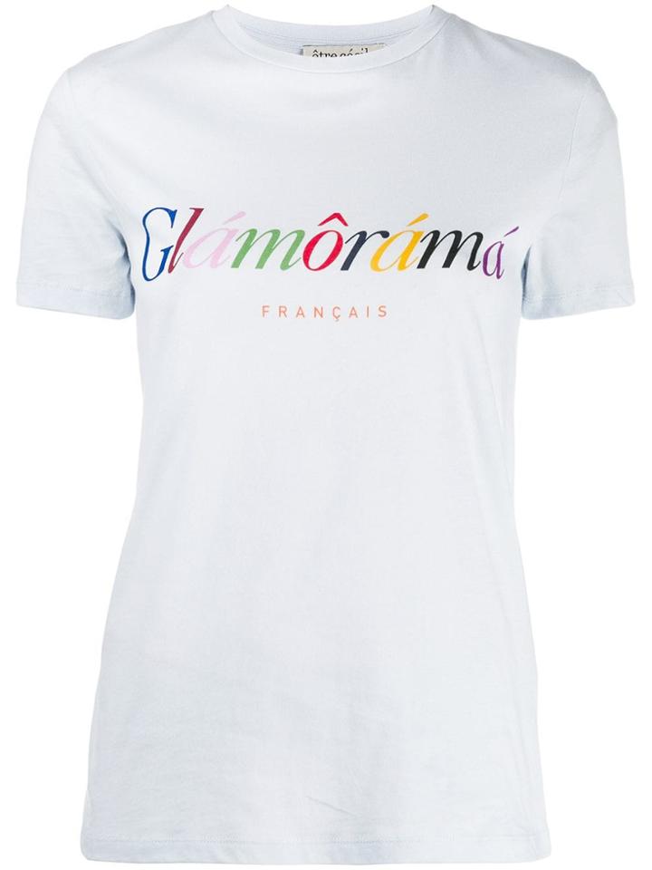 Être Cécile Slogan Print T-shirt - Blue