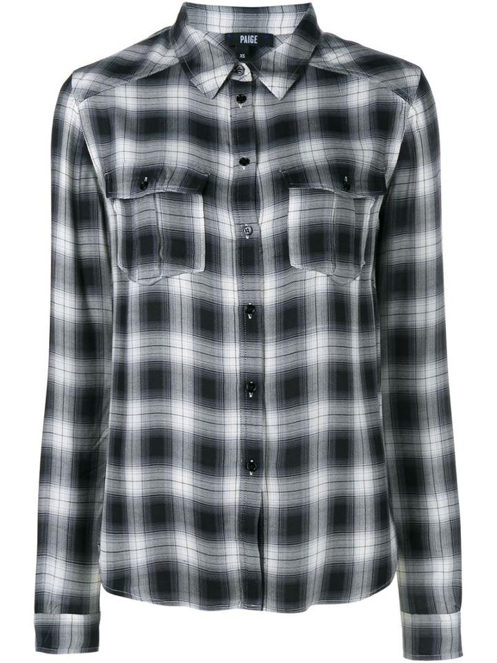 Paige Checked Shirt, Women's, Size: S, Black, Viscose