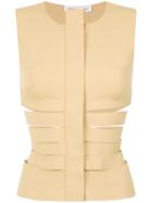 Gloria Coelho Cut Out Gilet - Nude & Neutrals