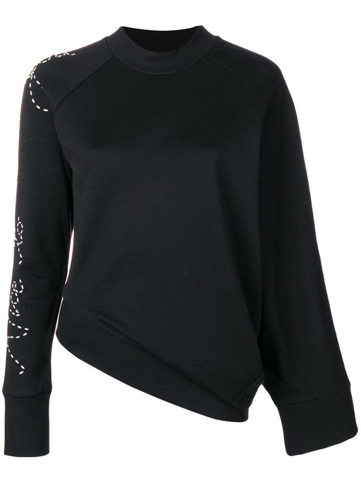Y-3 Angled Waist Slogan Sweater - Black