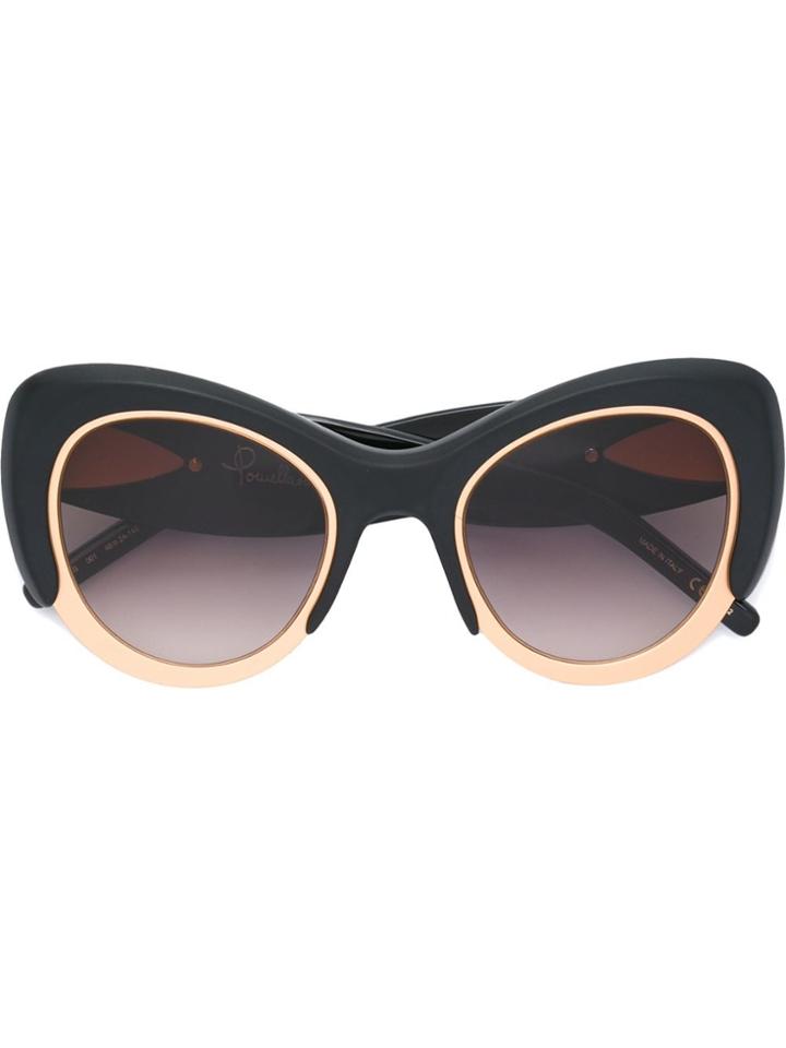 Pomellato Oversized Cat Eye Frame Sunglasses - Black