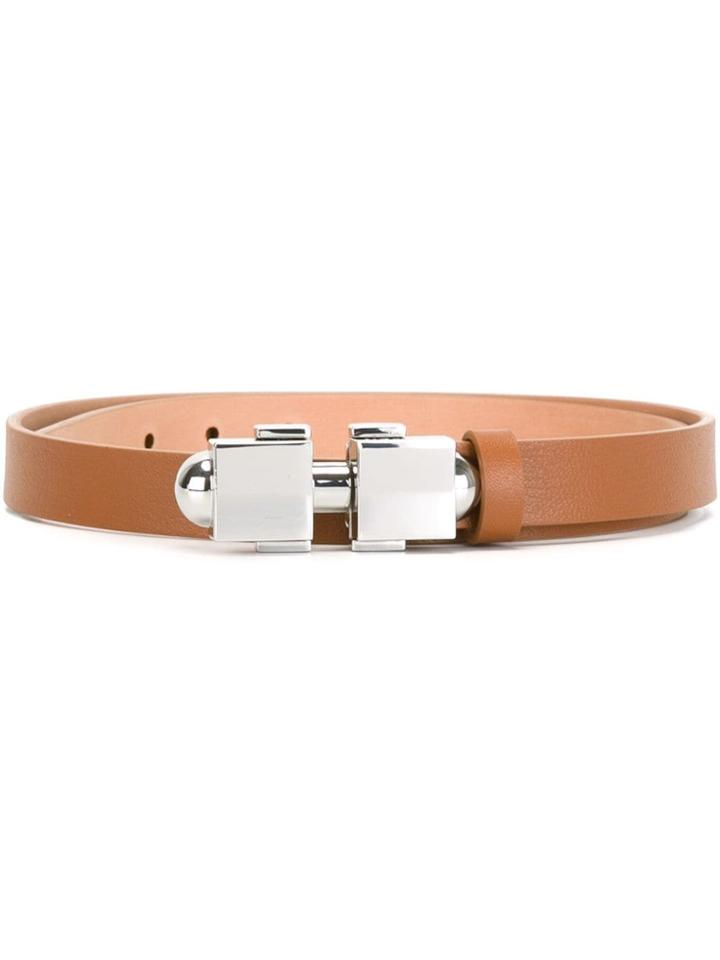 Carven Metallic Buckle Belt - Brown