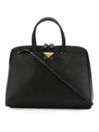 Emporio Armani Top Handle Bag, Women's, Black, Leather