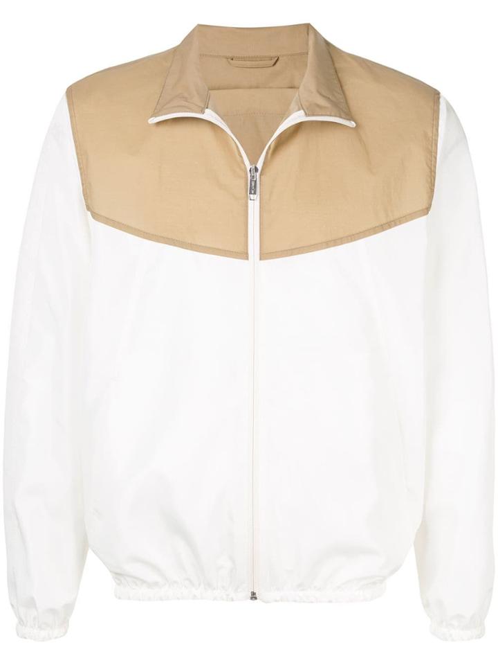 Cerruti 1881 Colour Block Bomber Jacket - White