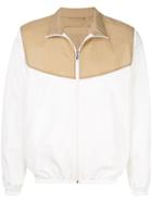 Cerruti 1881 Colour Block Bomber Jacket - White