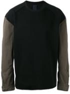Juun.j Contrast Sleeve Sweatshirt, Men's, Size: 44, Black, Cotton/polyester