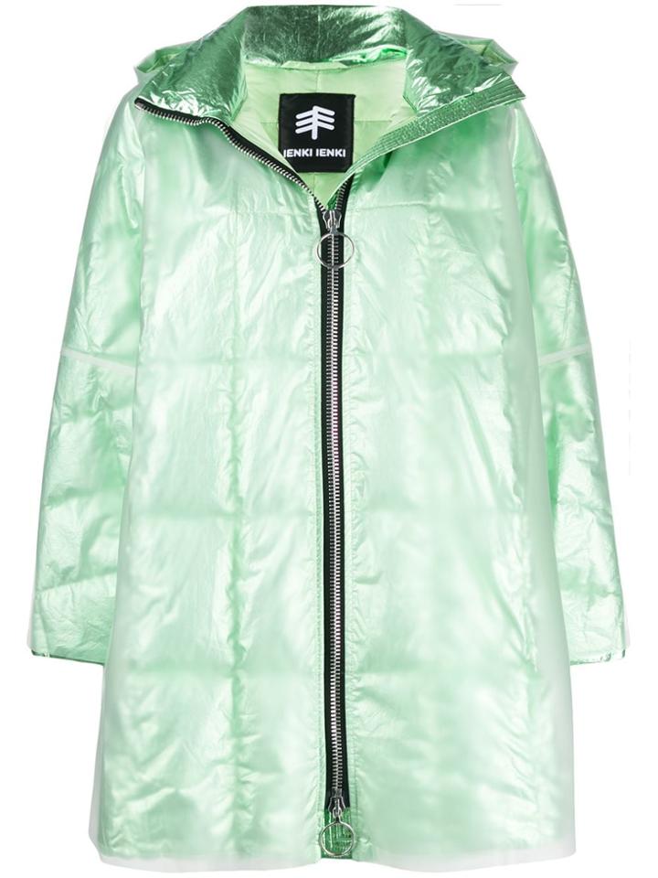 Ienki Ienki Iridescent Oversized Puffer Coat - Green