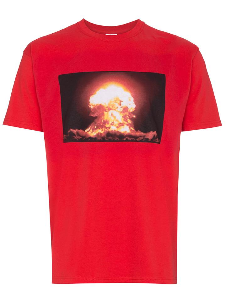 Just A T-shirt Mushroom Cloud Print T Shirt - Red
