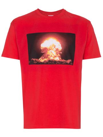 Just A T-shirt Mushroom Cloud Print T Shirt - Red