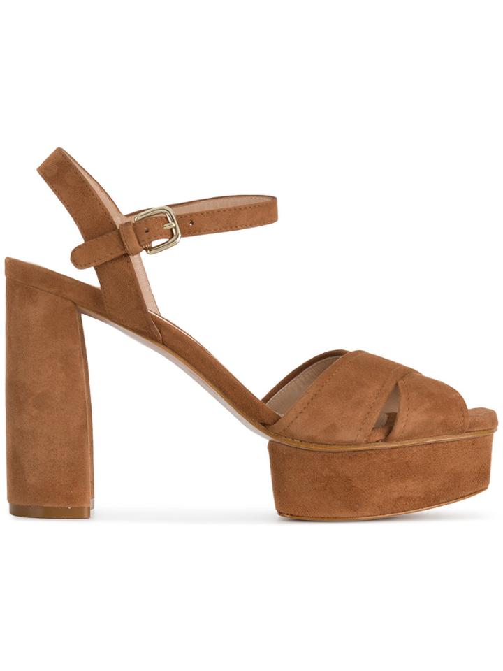 Stuart Weitzman Platform Sandals - Brown