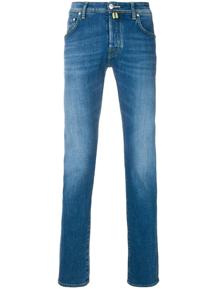 Jacob Cohen Slim-fit Stonewashed Jeans - Blue