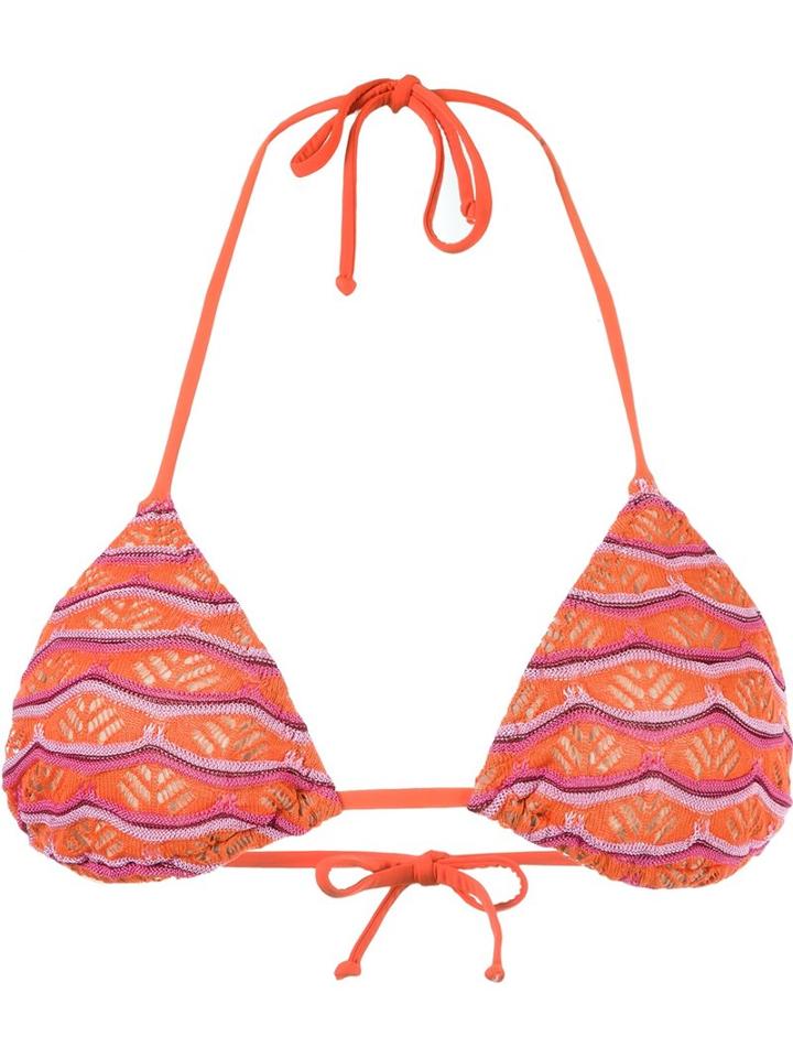 Cecilia Prado Triangle Knit Bikini Top, Women's, Size: P, Yellow/orange, Viscose/acrylic