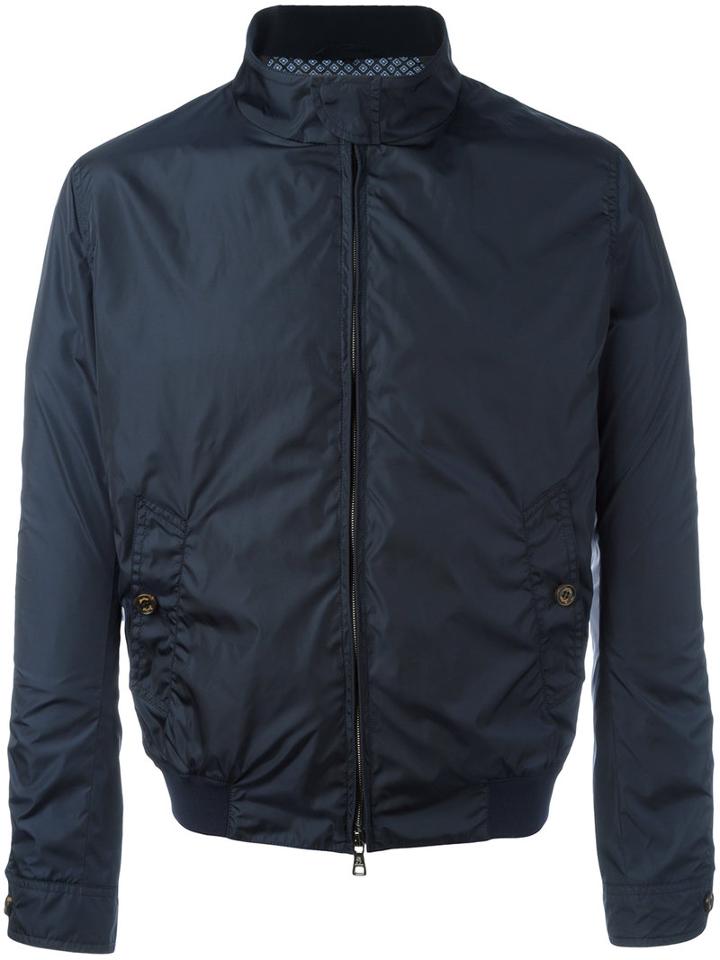 Sealup Zipped Bomber Jacket, Men's, Size: 52, Blue, Polyamide/acetate/viscose/cupro