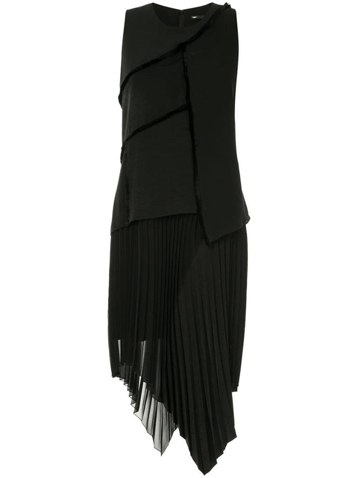 Muller Of Yoshiokubo Kielyr Patchwork Asymmetric Dress - Black