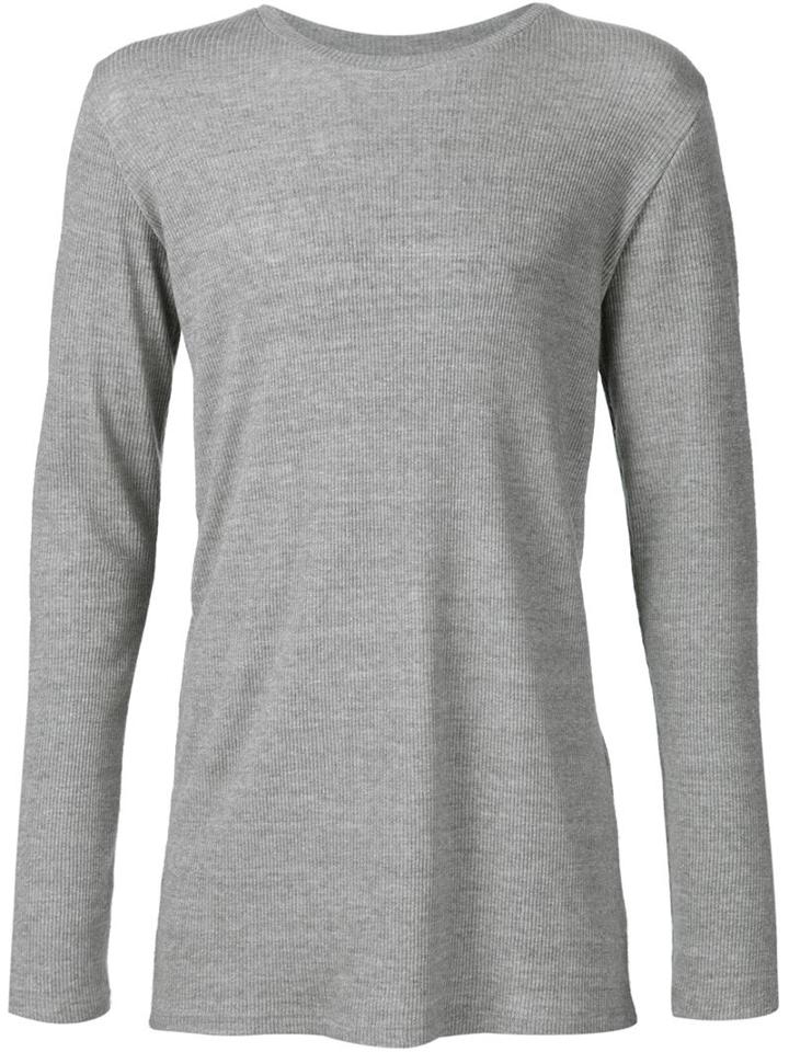 Judson Harmon Ribbed Longsleeved T-shirt, Men's, Size: Xl, Grey, Viscose/wool
