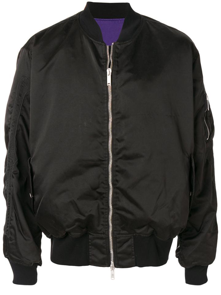 Unravel Project Reversible Bomber Jacket - Black