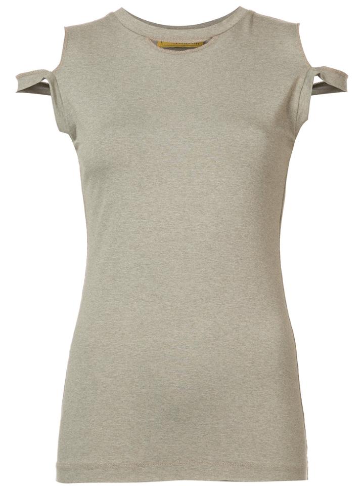 Nicole Miller Cut-out Detail Tank Top - Brown