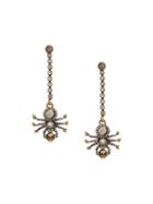 Alexander Mcqueen Spider Embellishment Drop Earrings - Gold
