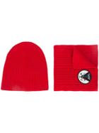 Aztech Mountain 1st Tracks Hat & Scarf - Red