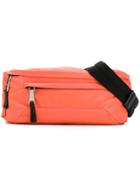 Prada Nylon And Leather Belt Bag - Orange